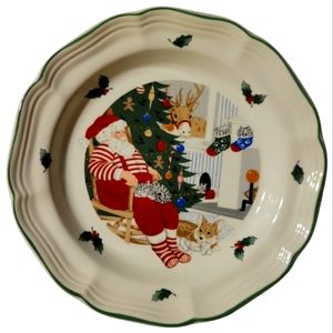 Vtg Salad Dessert Plate Santa & Friends MIKASA French Countryside F9010